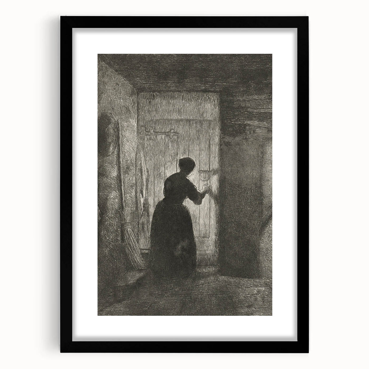 Gothic Wall Art - Vintage Gothic Prints - Woman in Shadows Design