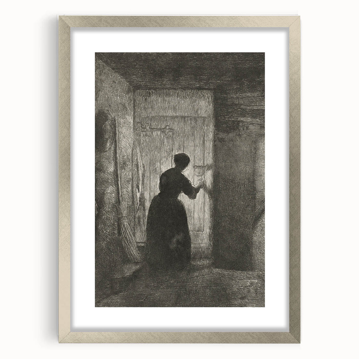 Gothic Wall Art - Vintage Gothic Prints - Woman in Shadows Design