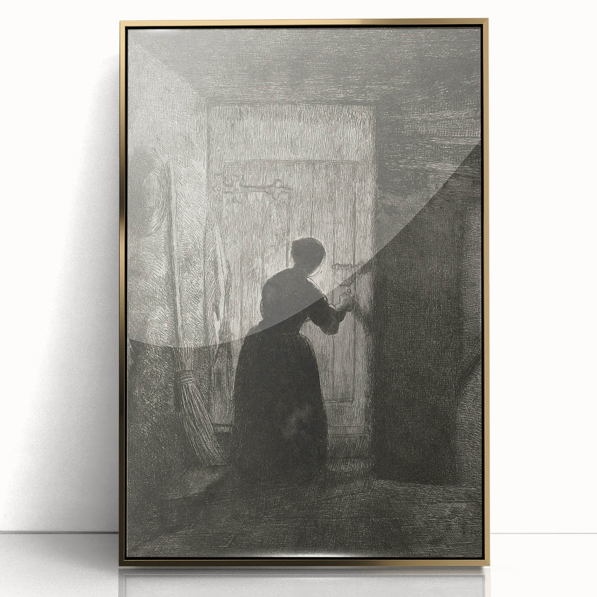 Gothic Wall Art - Vintage Gothic Prints - Woman in Shadows Design