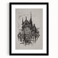 Gothic Cathedral Art | Medieval Architecture Sketch | Gothic Wall Print