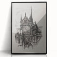Gothic Cathedral Art | Medieval Architecture Sketch | Gothic Wall Print