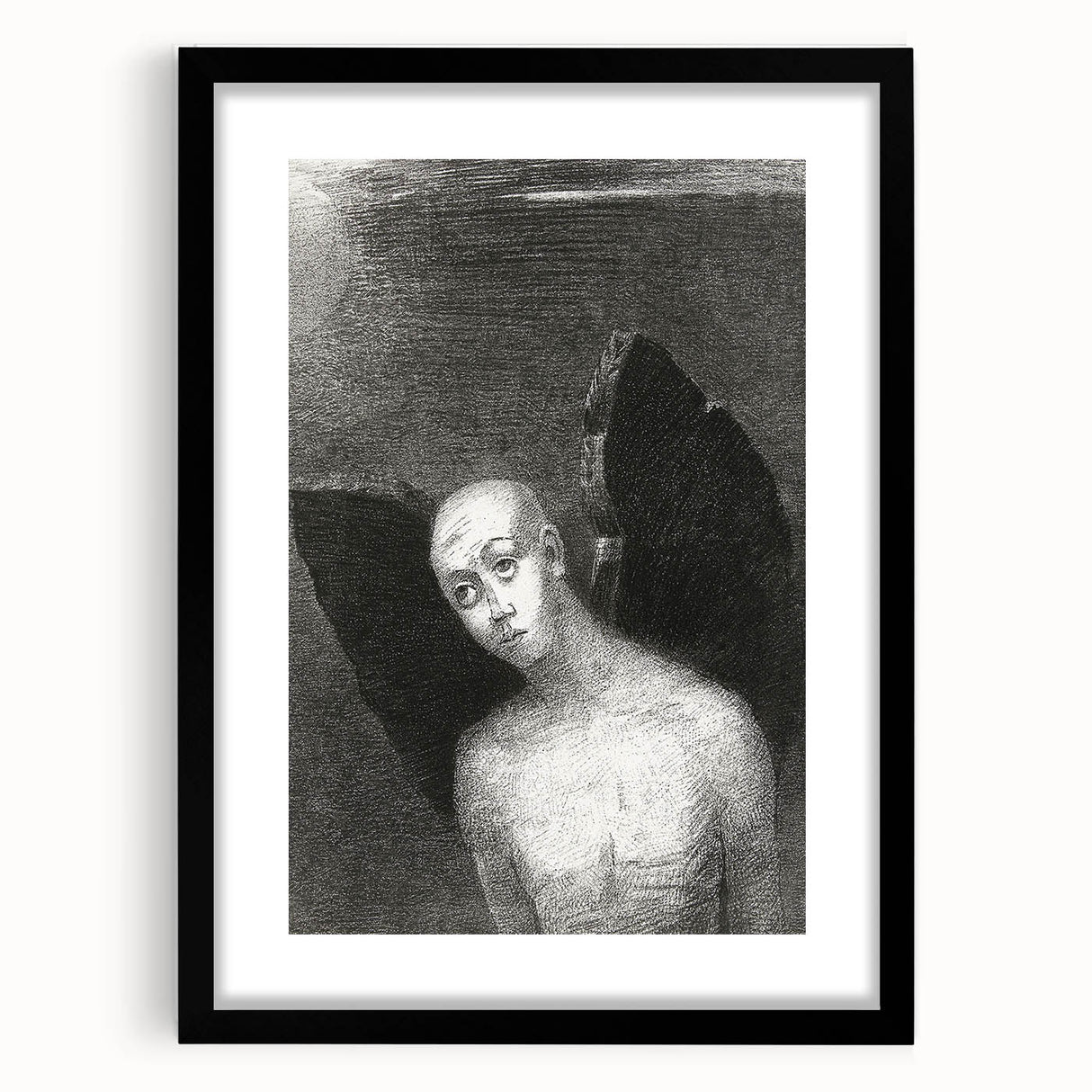 Dark Gothic Artworks - Winged Figure Vintage Gothic Print