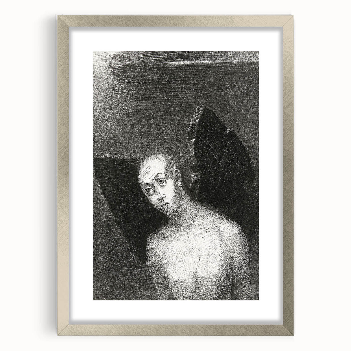 Dark Gothic Artworks - Winged Figure Vintage Gothic Print