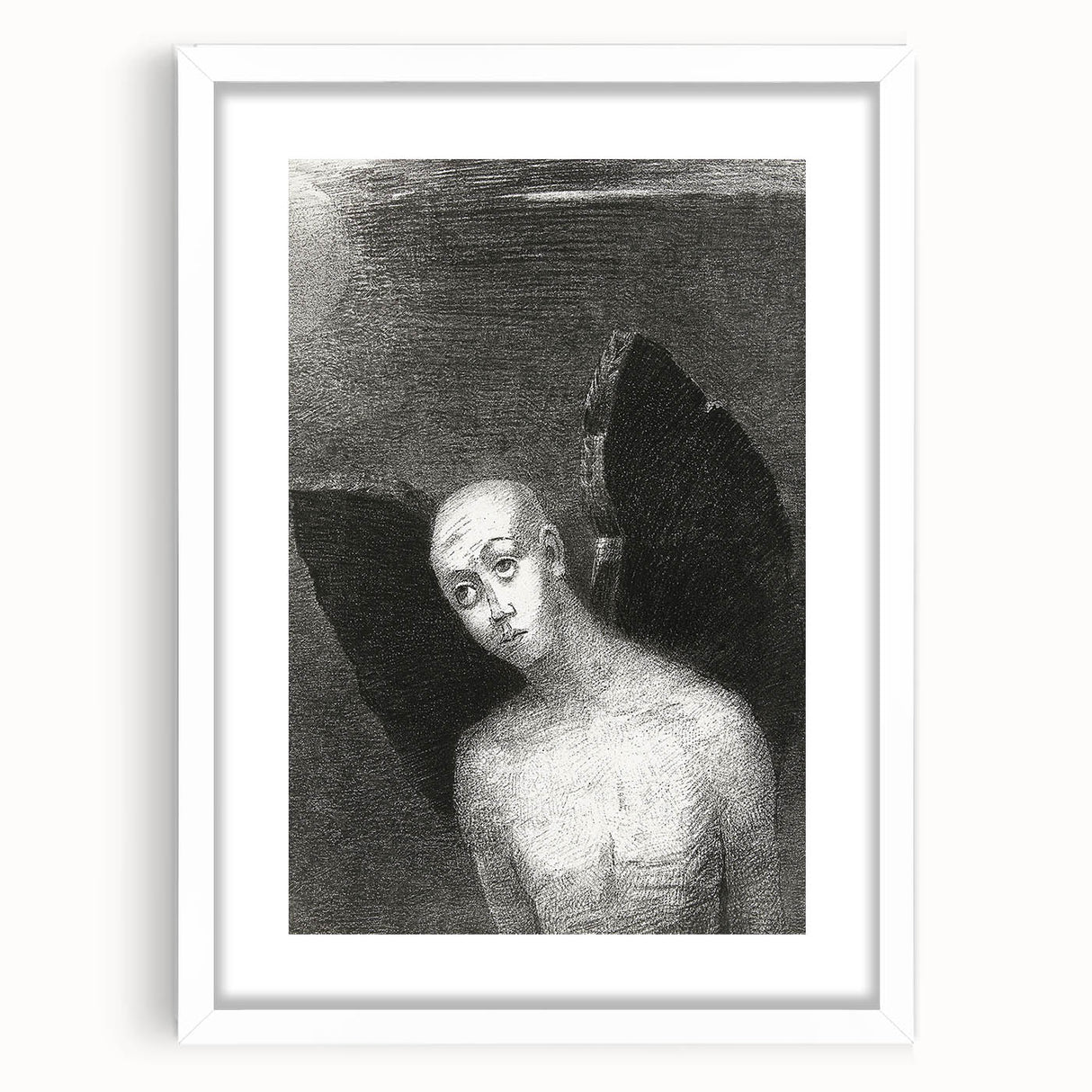 Dark Gothic Artworks - Winged Figure Vintage Gothic Print