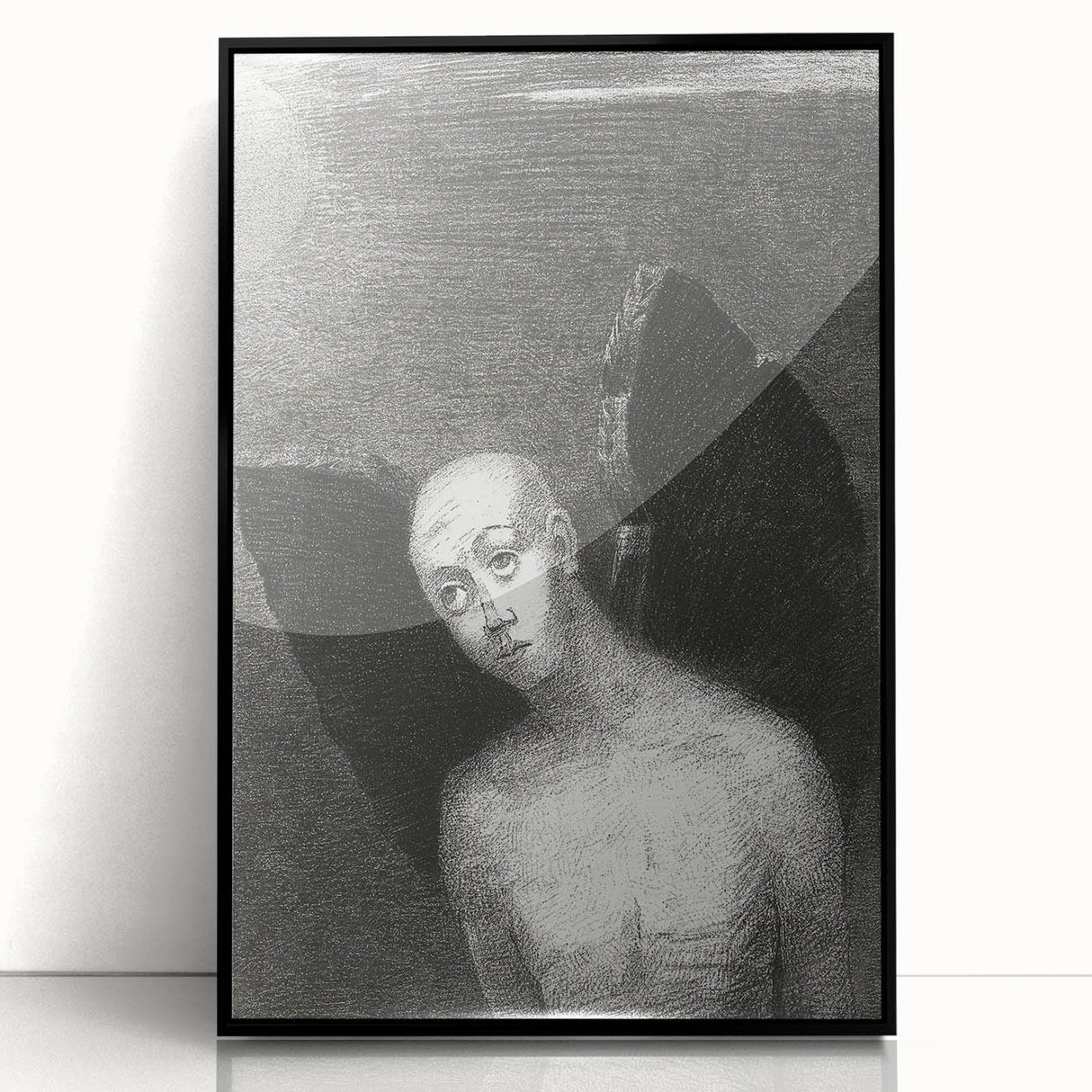 Dark Gothic Artworks - Winged Figure Vintage Gothic Print