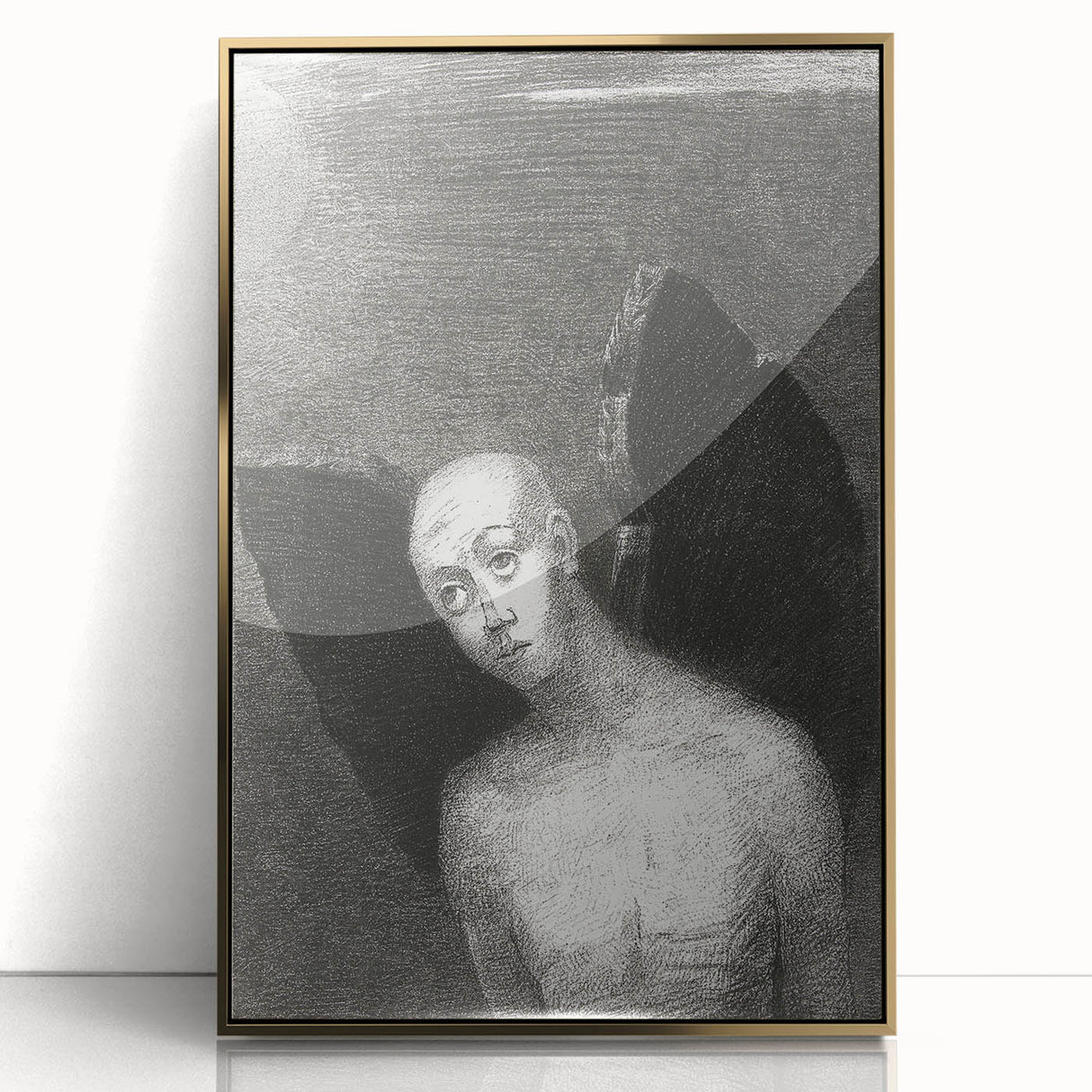 Dark Gothic Artworks - Winged Figure Vintage Gothic Print