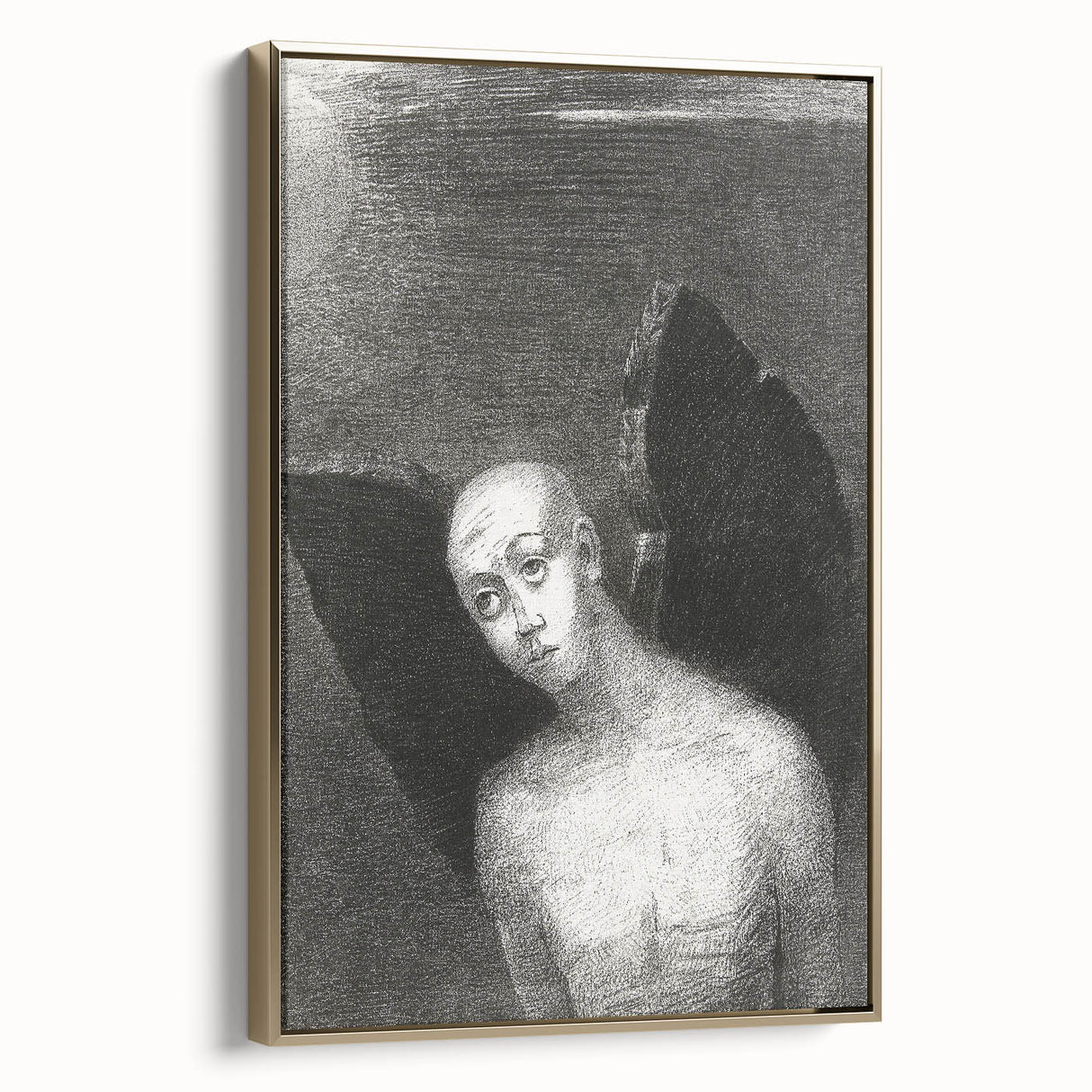 Dark Gothic Artworks - Winged Figure Vintage Gothic Print