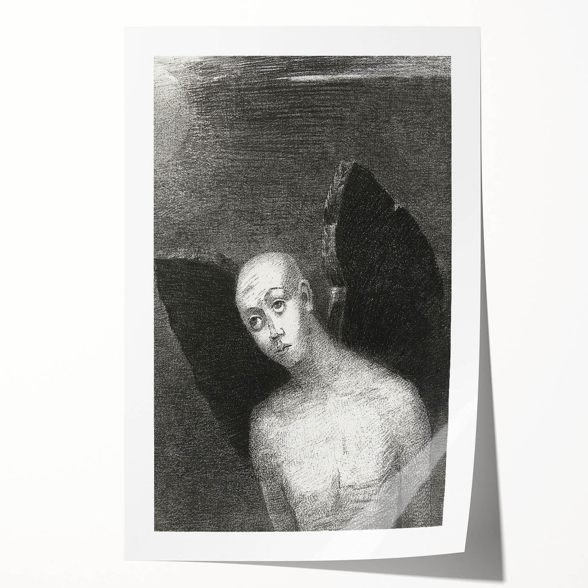 Dark Gothic Artworks - Winged Figure Vintage Gothic Print
