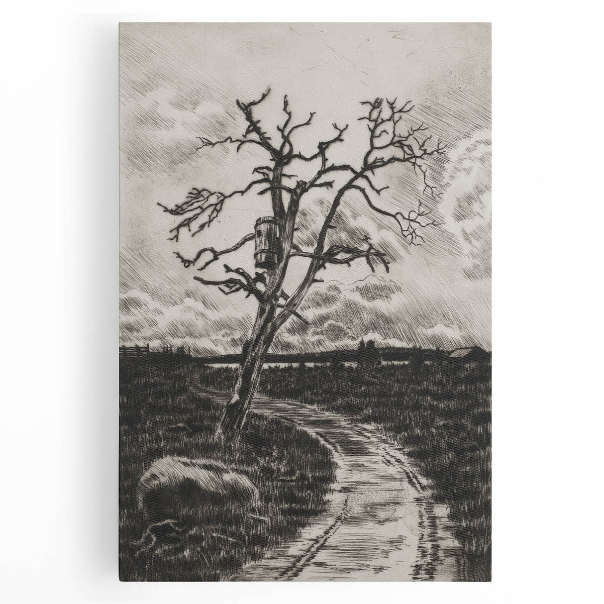 Medieval Gothic Canvas - Mysterious Path Dark Decor Style Art