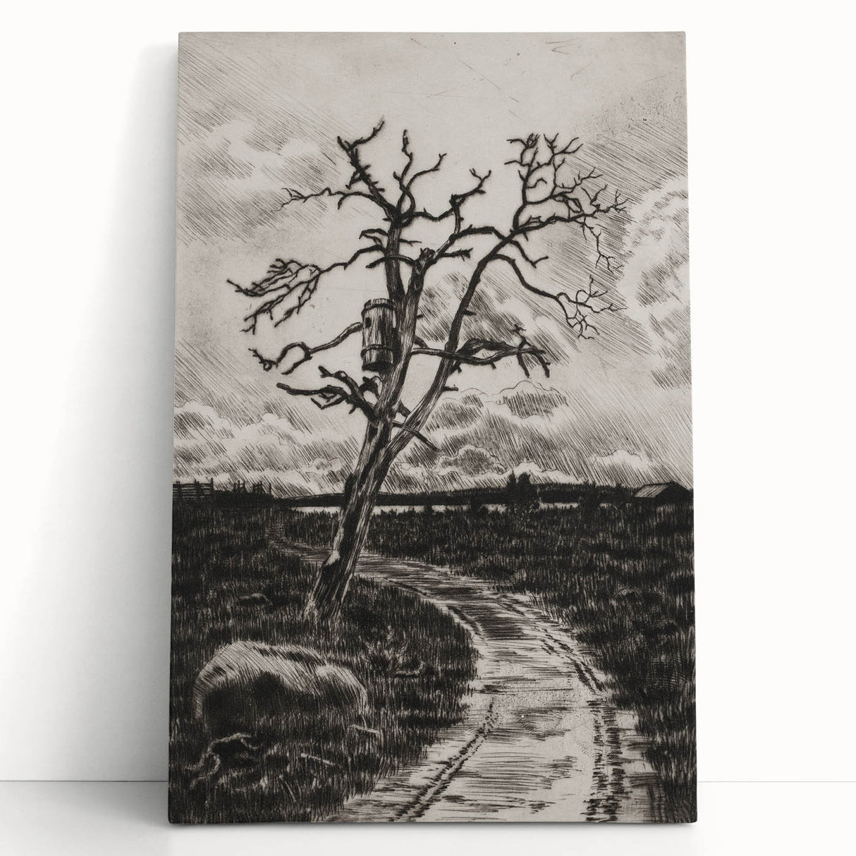 Medieval Gothic Canvas - Mysterious Path Dark Decor Style Art
