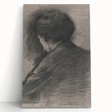 Gothic Wall Art - Mysterious Shadowy Portrait Dark Decor Style