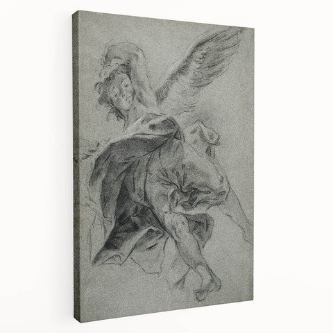 Vintage Gothic Prints - Angelic Figure Medieval Gothic Canvas
