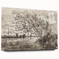 Medieval Gothic Canvas - Riverside Landscape Art for Dark Decor Style