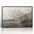 Medieval Gothic Canvas - Riverside Landscape Art for Dark Decor Style