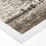 Medieval Gothic Canvas - Riverside Landscape Art for Dark Decor Style