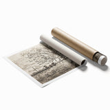 Medieval Gothic Canvas - Riverside Landscape Art for Dark Decor Style