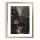 Medieval Gothic Canvas - Dark Knight Vintage Gothic Print