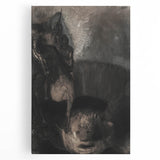 Medieval Gothic Canvas - Dark Knight Vintage Gothic Print