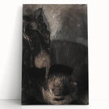 Medieval Gothic Canvas - Dark Knight Vintage Gothic Print