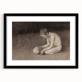 Gothic Artworks - Contemplative Figure with Skull for Dark Decor Style