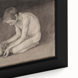 Gothic Artworks - Contemplative Figure with Skull for Dark Decor Style