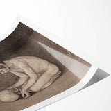 Gothic Artworks - Contemplative Figure with Skull for Dark Decor Style