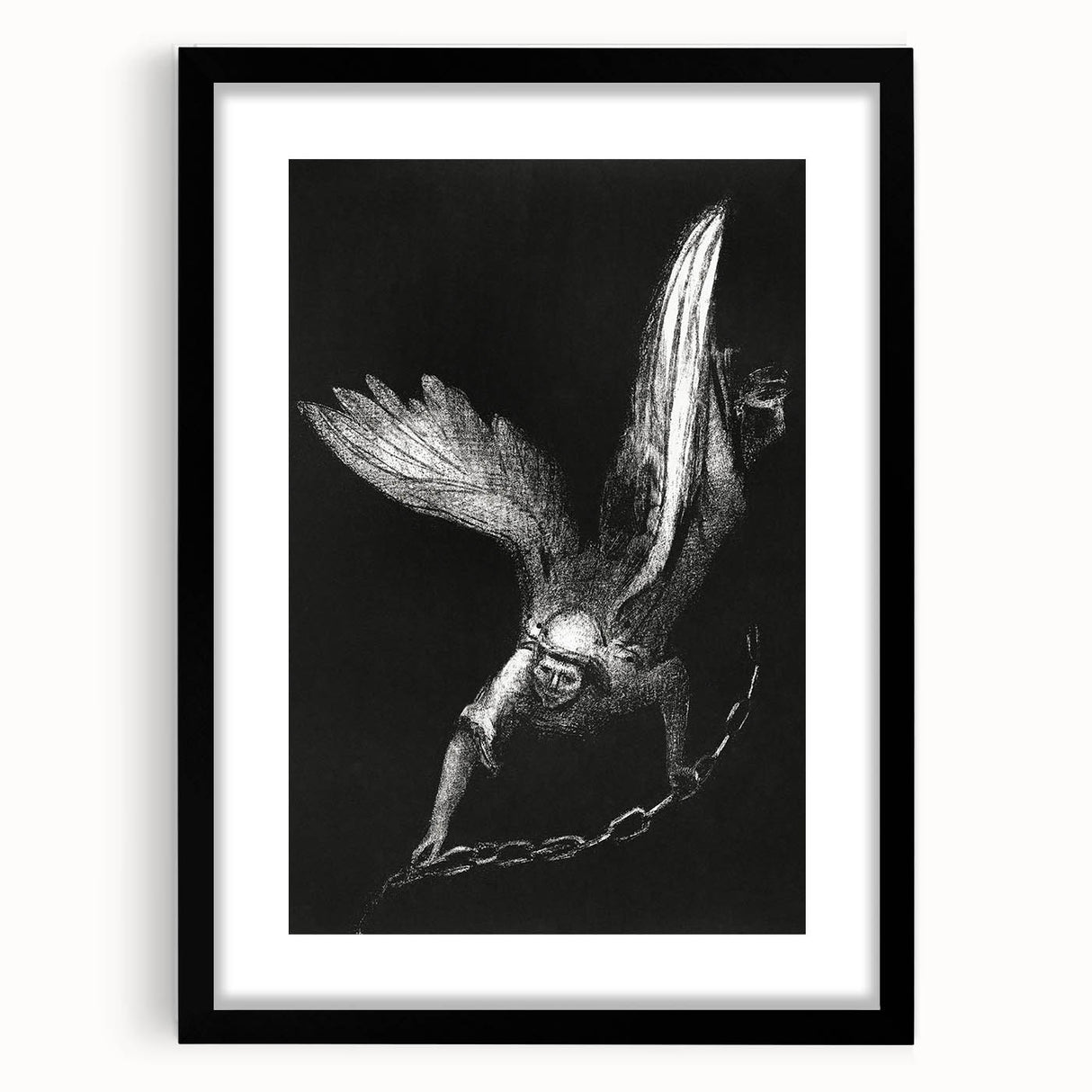 Gothic Wall Art - Dark Angelic Figure Medieval Gothic Canvas Print