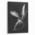 Gothic Wall Art - Dark Angelic Figure Medieval Gothic Canvas Print