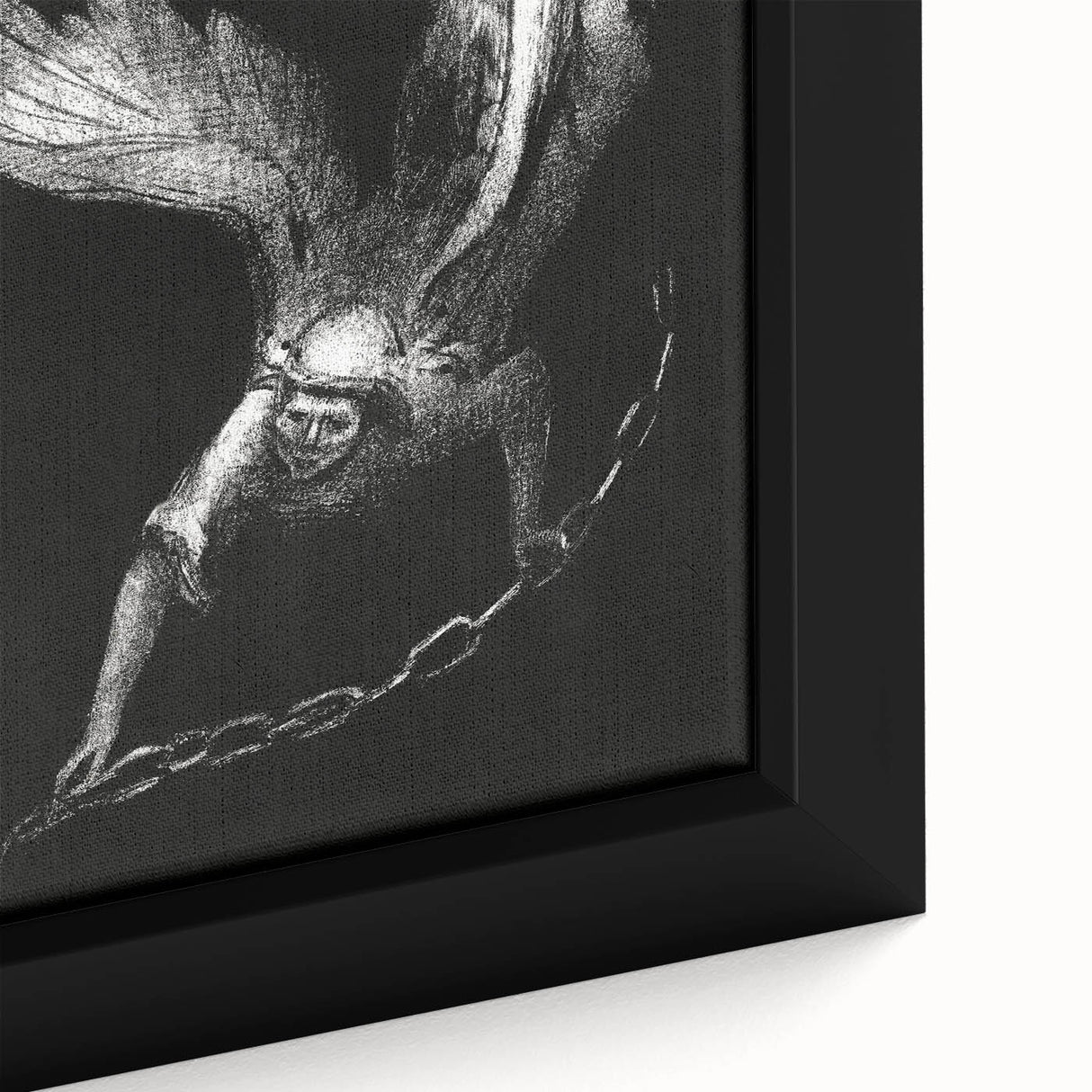 Gothic Wall Art - Dark Angelic Figure Medieval Gothic Canvas Print