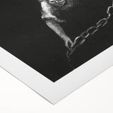 Gothic Wall Art - Dark Angelic Figure Medieval Gothic Canvas Print