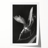 Gothic Wall Art - Dark Angelic Figure Medieval Gothic Canvas Print