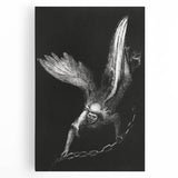 Gothic Wall Art - Dark Angelic Figure Medieval Gothic Canvas Print