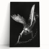 Gothic Wall Art - Dark Angelic Figure Medieval Gothic Canvas Print