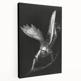Gothic Wall Art - Dark Angelic Figure Medieval Gothic Canvas Print