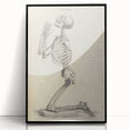 Gothic Wall Art | Medieval Gothic Canvas with Skeleton Illustration