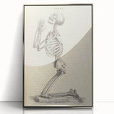 Gothic Wall Art | Medieval Gothic Canvas with Skeleton Illustration