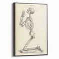 Gothic Wall Art | Medieval Gothic Canvas with Skeleton Illustration