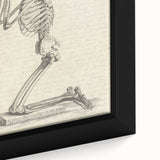 Gothic Wall Art | Medieval Gothic Canvas with Skeleton Illustration