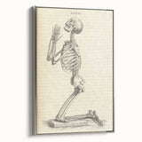 Gothic Wall Art | Medieval Gothic Canvas with Skeleton Illustration