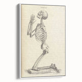 Gothic Wall Art | Medieval Gothic Canvas with Skeleton Illustration