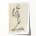 Gothic Wall Art | Medieval Gothic Canvas with Skeleton Illustration