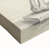 Gothic Wall Art | Medieval Gothic Canvas with Skeleton Illustration