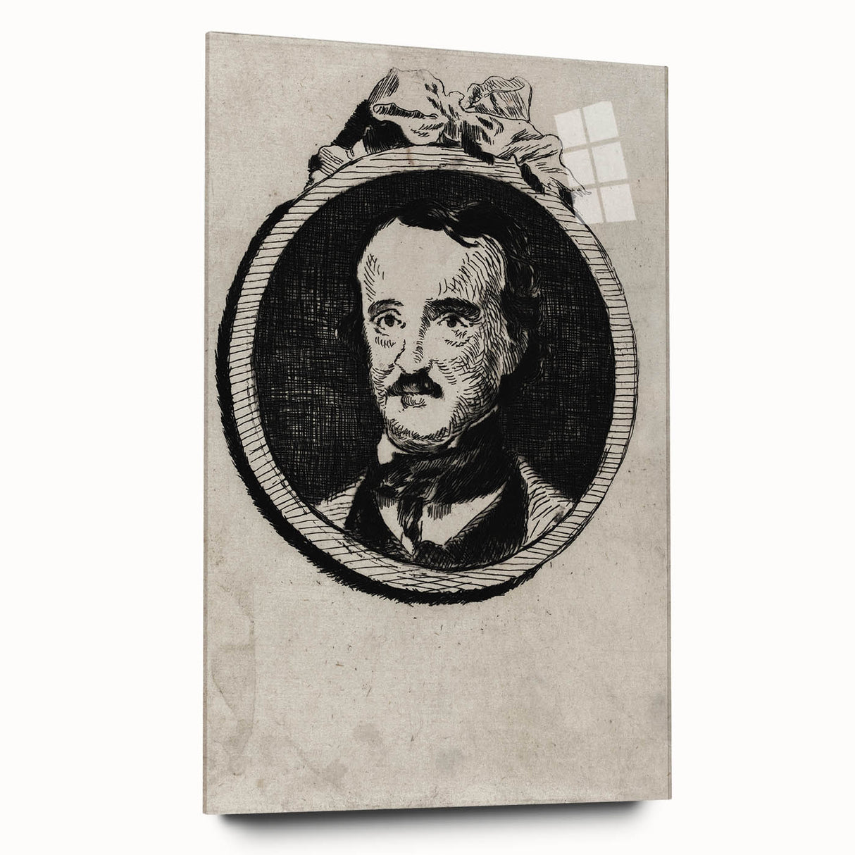 Vintage Gothic Prints - Edgar Allan Poe Portrait Gothic Canvas Art