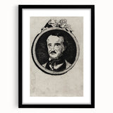 Vintage Gothic Prints - Edgar Allan Poe Portrait Gothic Canvas Art