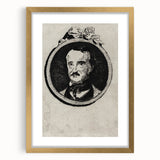 Vintage Gothic Prints - Edgar Allan Poe Portrait Gothic Canvas Art