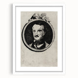Vintage Gothic Prints - Edgar Allan Poe Portrait Gothic Canvas Art