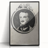 Vintage Gothic Prints - Edgar Allan Poe Portrait Gothic Canvas Art