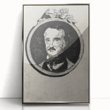 Vintage Gothic Prints - Edgar Allan Poe Portrait Gothic Canvas Art