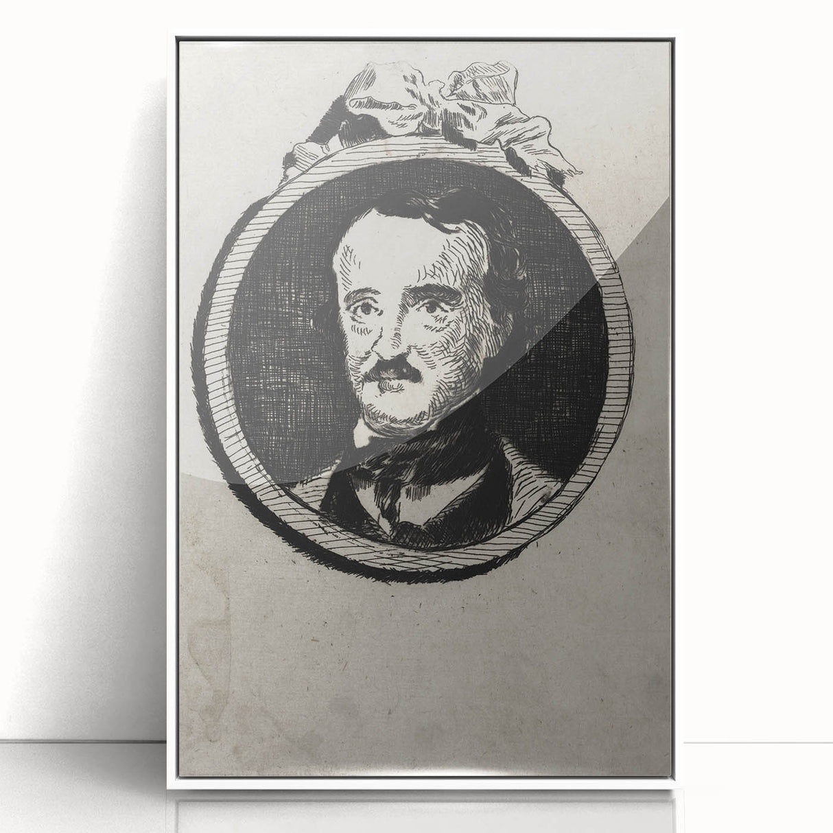 Vintage Gothic Prints - Edgar Allan Poe Portrait Gothic Canvas Art