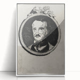 Vintage Gothic Prints - Edgar Allan Poe Portrait Gothic Canvas Art